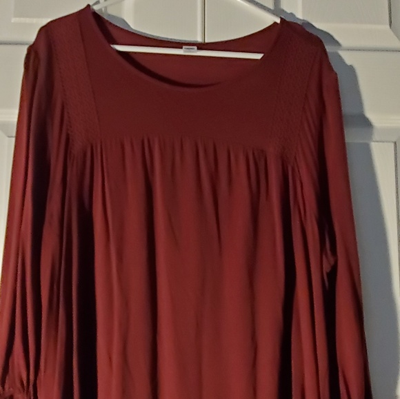 Old Navy XXL Maroon Stretchy Tunic - Picture 1 of 5